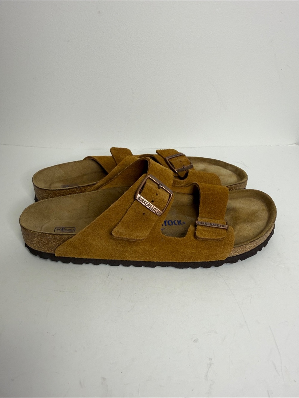 Birkenstock Arizona Sandals Mens 44 US 11 Narrow Mink Brown Suede Soft Footbed